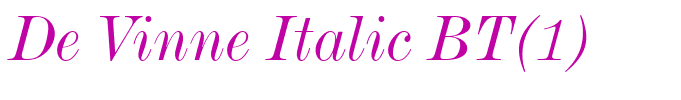 De Vinne Italic BT(1)